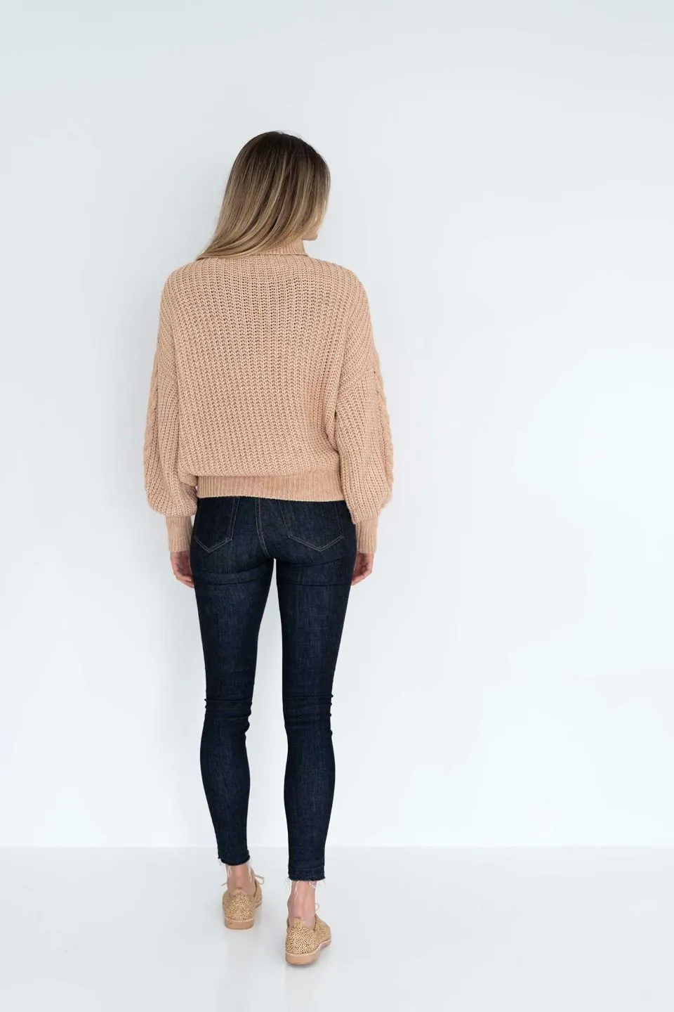 Bonfire Super Soft Roll Neck Salmon Jumper