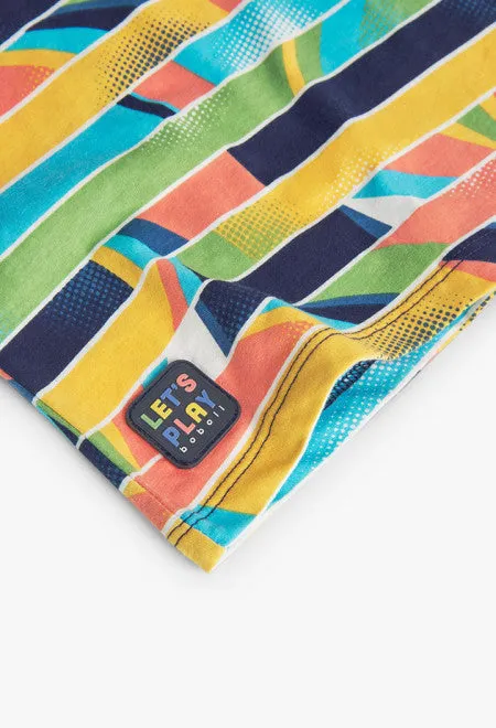 Boys S/S Geo Striped T-Shirt