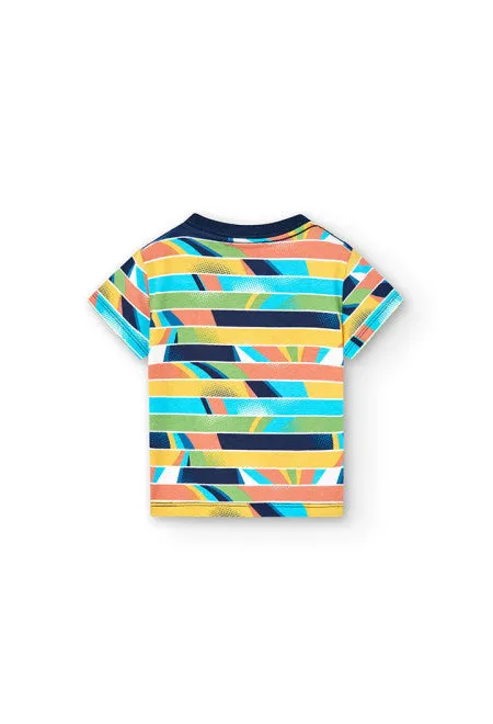 Boys S/S Geo Striped T-Shirt