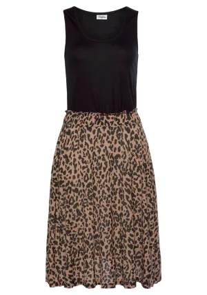 Buffalo dress, light brown/black