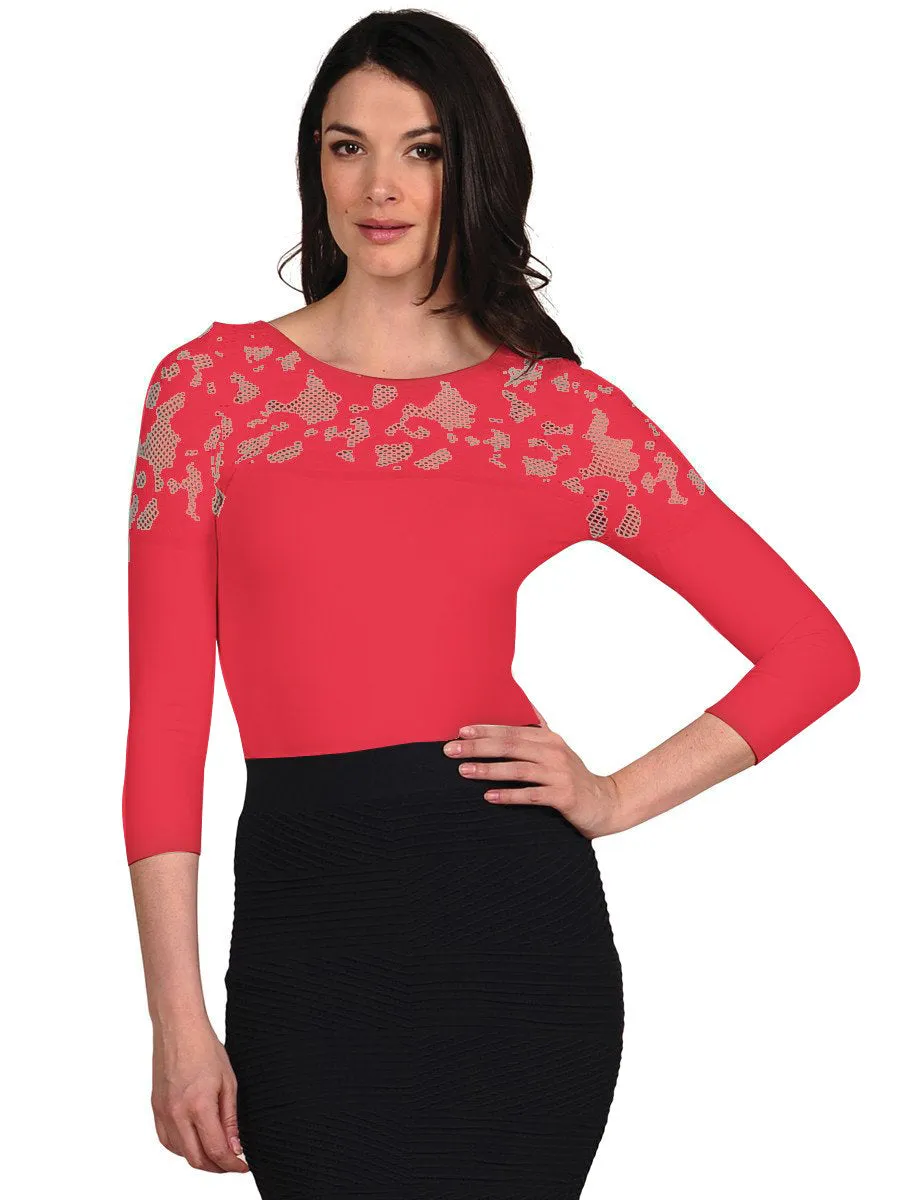 Crochet 3/4 Sleeve Top - FINAL SALE