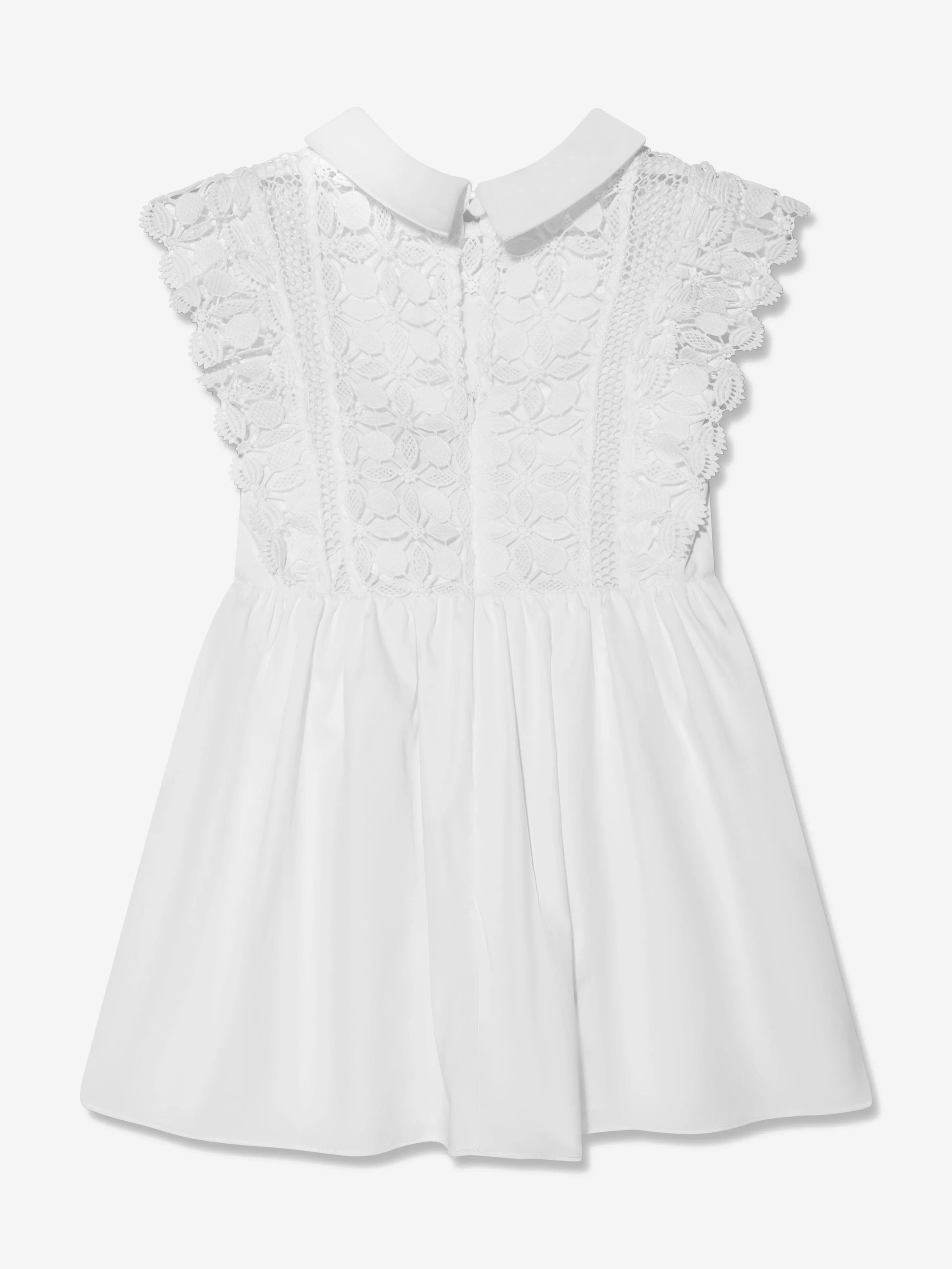 Self Portrait Girls Lace Mini Dress in White