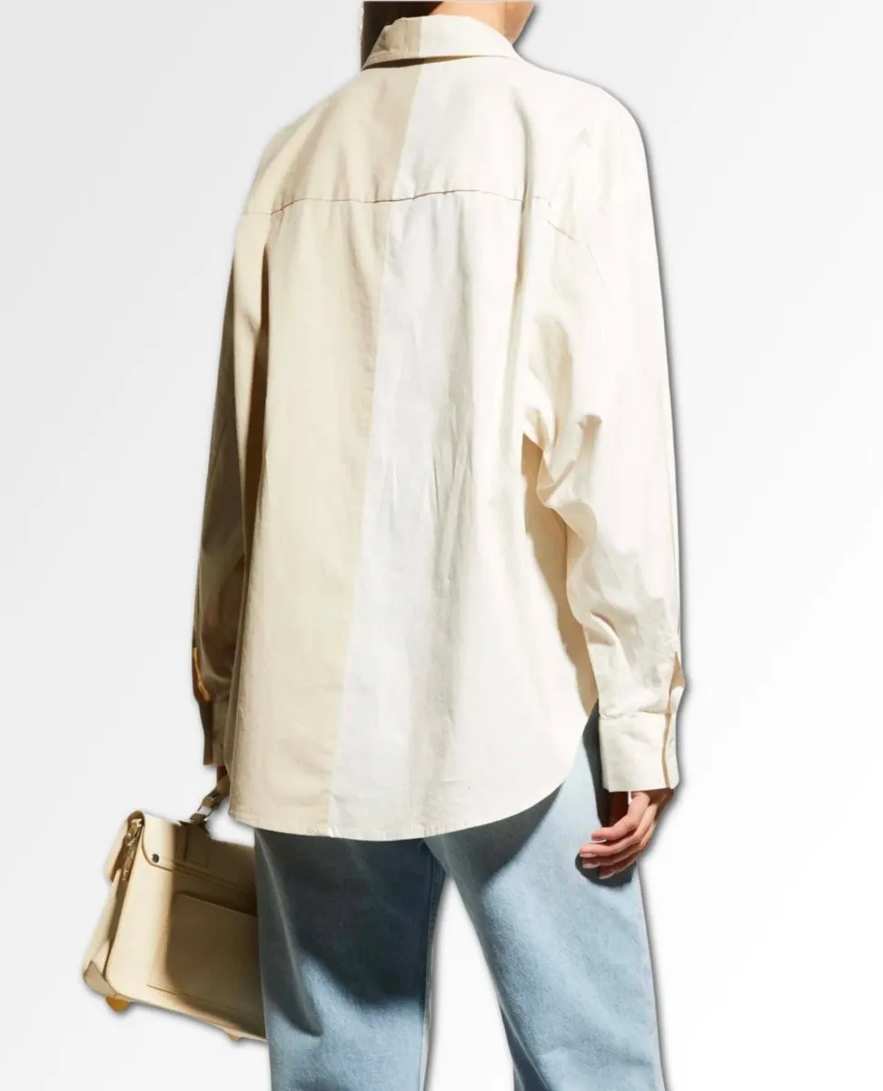 Sloan Long Sleeve Ecru Sesame Split