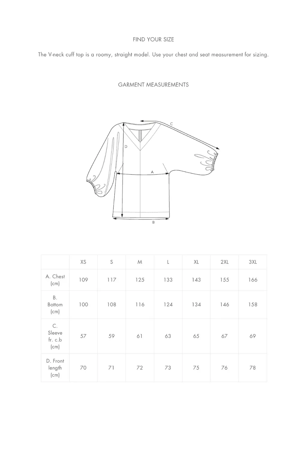 The ASSEMBLY LINE • V-Neck Cuff Top Sewing Pattern (XS - L)